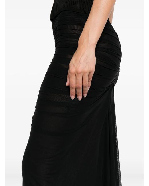 Mugler シャーリング スカート Black