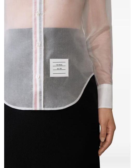 Camicia A Righe di Thom Browne in White