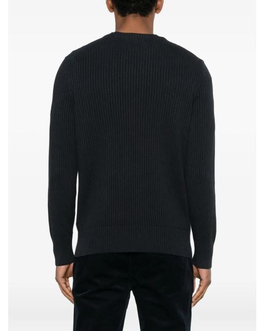 Marc O' Polo Black Ribbed Sweater for men