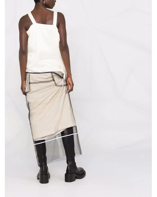 Maison Margiela Multicolor Panelled Tulle-Overlay Dress