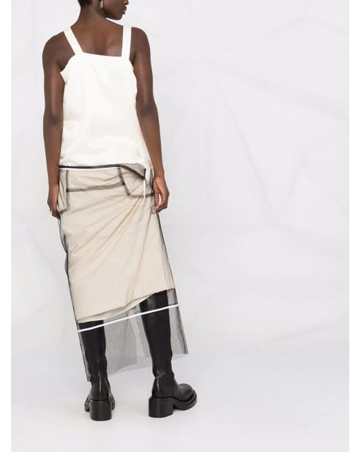 Maison Margiela Multicolor Panelled Tulle-Overlay Dress