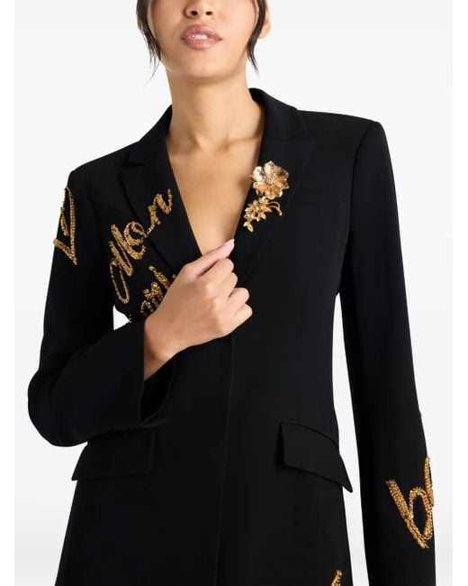 Cinq À Sept Black Joel Embellished Mini Dress