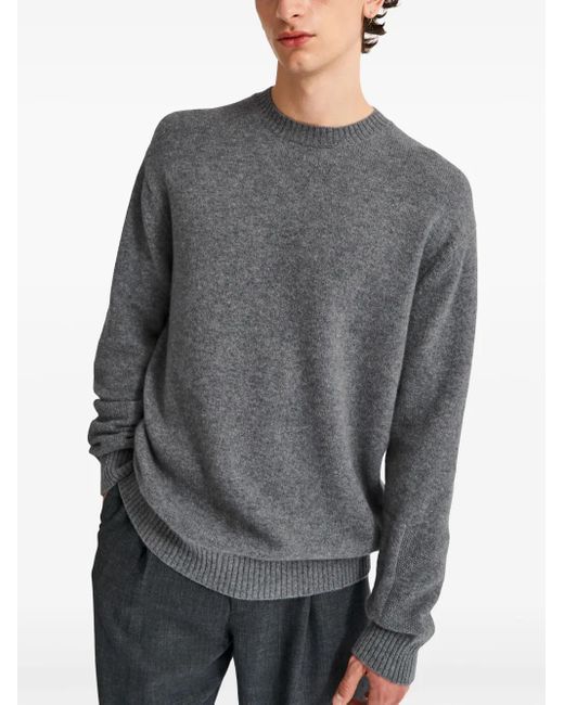 Pringle of Scotland Gray Round-Neck Cashmere Jumper for men