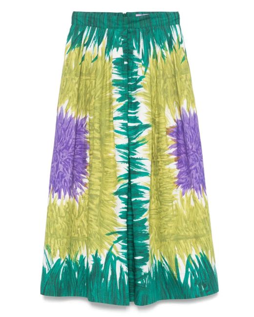 Weekend by Maxmara Green Circeo Midi Skirt