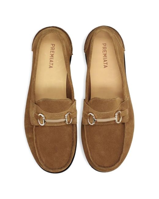 Premiata Brown Leather Loafers for men