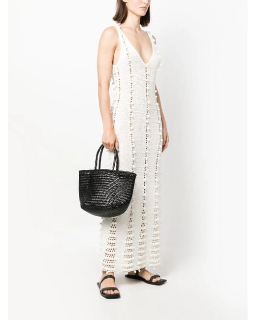 Dragon Diffusion Black Grace Basket Leather Tote Bag