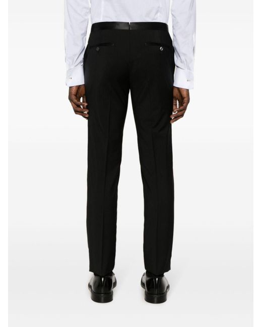 Corneliani Black Mid-rise Tailored Trousers for men
