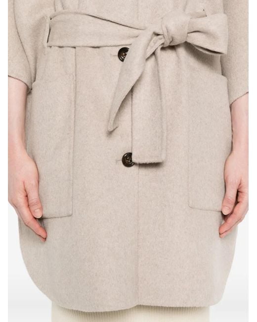 Liu Jo Natural Einreihiger Mantel mit Knöpfen