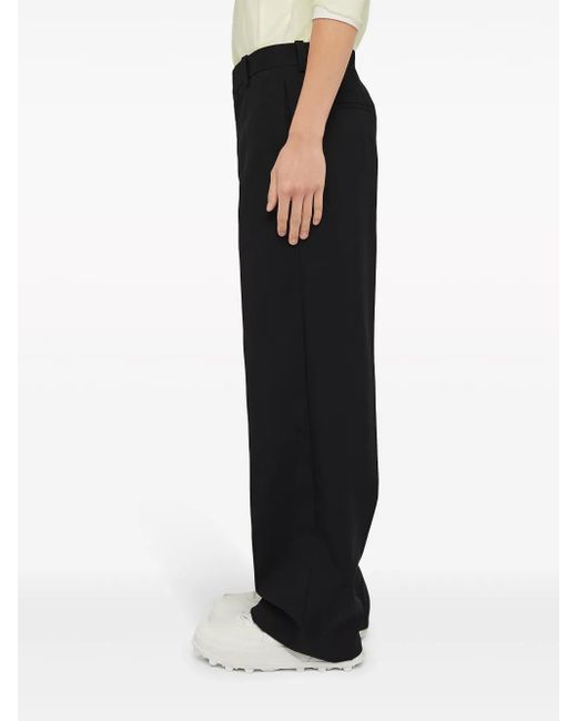 Jil Sander Black Tailored Wool Trousers for men