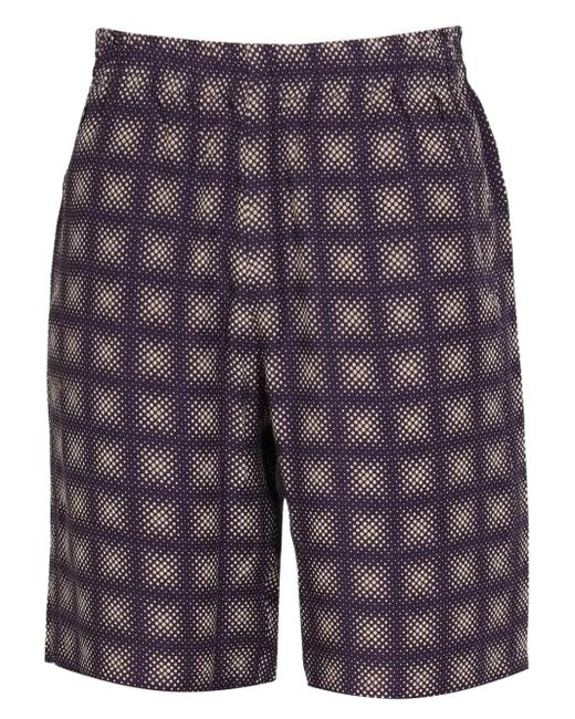 Needles Blue Checked Bermuda Shorts for men