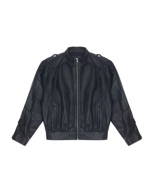 GIMAGUAS Blue Oscar Leather Jacket