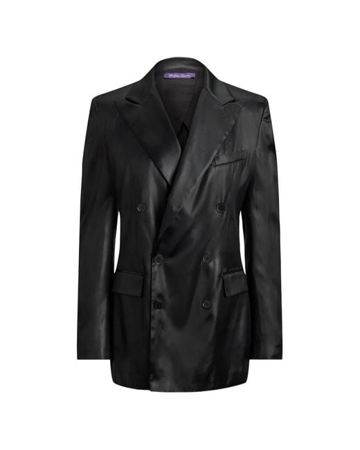 Ralph Lauren Black Ramona Double-Breasted Jacket