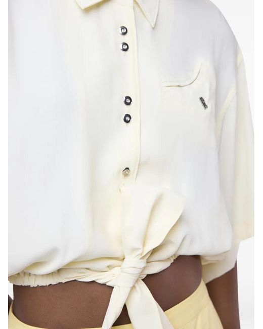 Rabanne White Knot-Detail Shirt