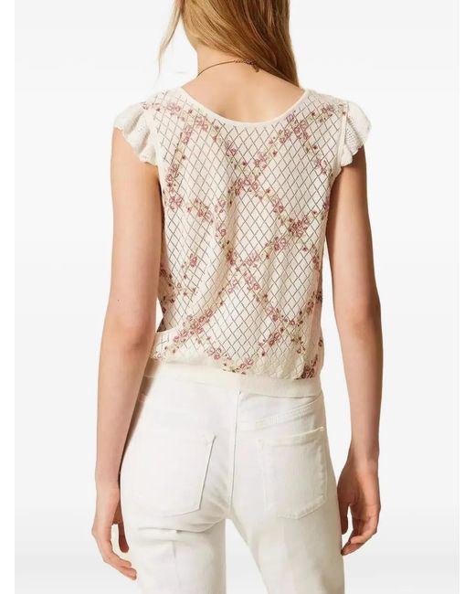 Twinset Natural Multi Function Knit Top