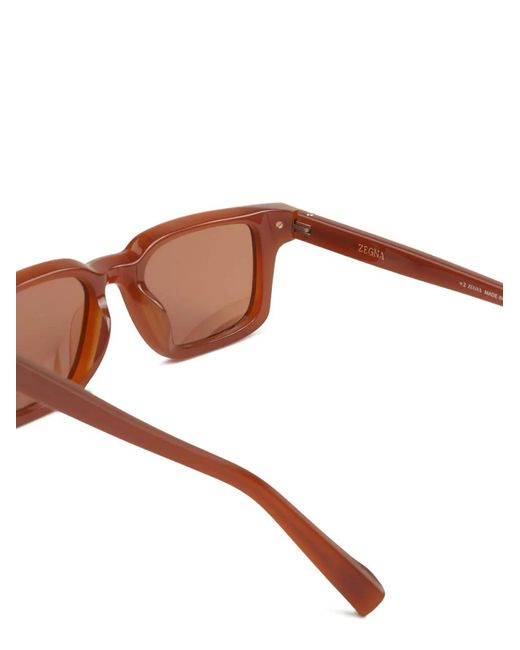 Zegna Pink Lunettes De Soleil À Monture Carrée for men