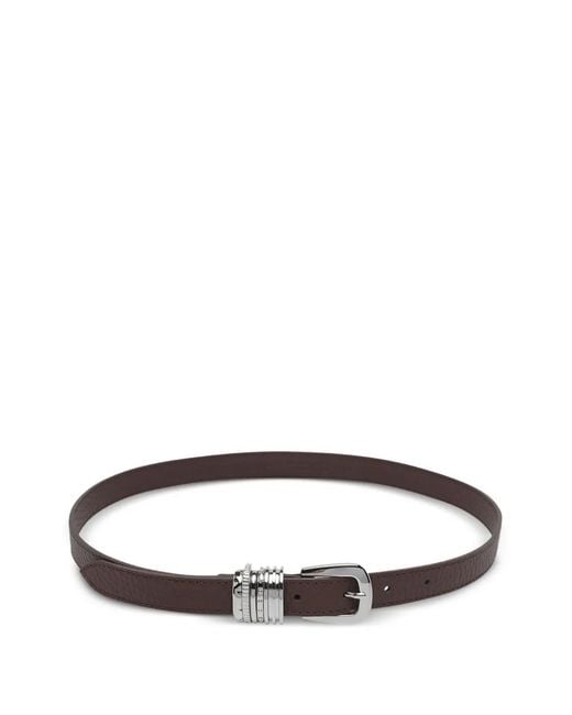 Orciani Brown Leather Ring Belt
