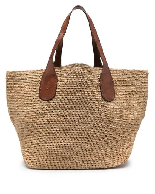 IBELIV Brown Tokyo Raffia Tote Bag