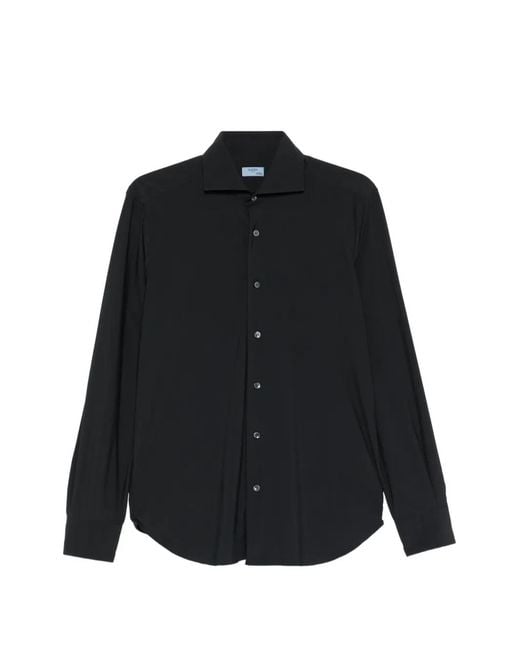 Barba Napoli Black Chemise À Boutonnière for men