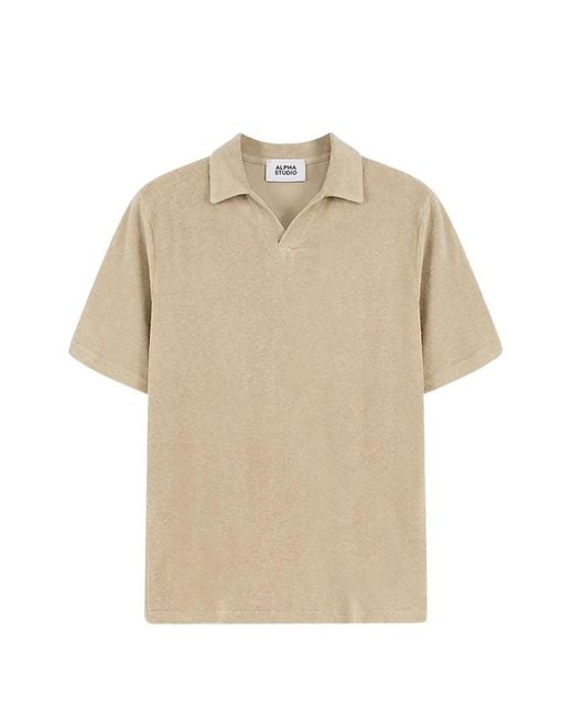 Alpha Studio Natural V-Neck Short-Sleeved T-Shirt for men