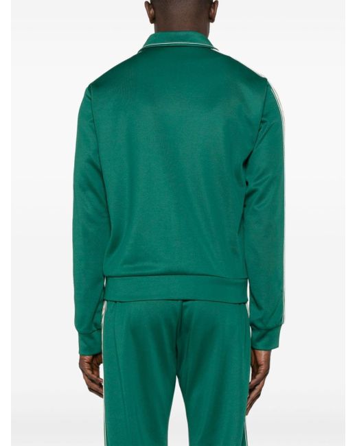 Casablancabrand Green Logo-appliqué Zip-up Sweatshirt for men