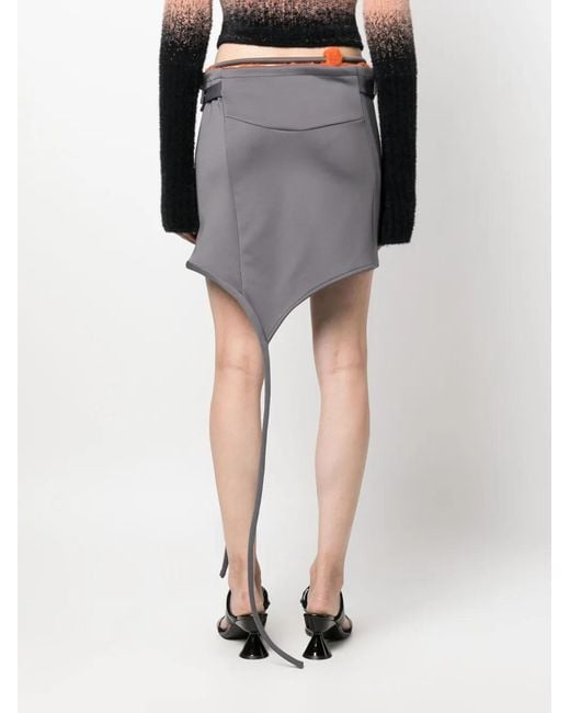 OTTOLINGER Gray Zipped Mini Skirt