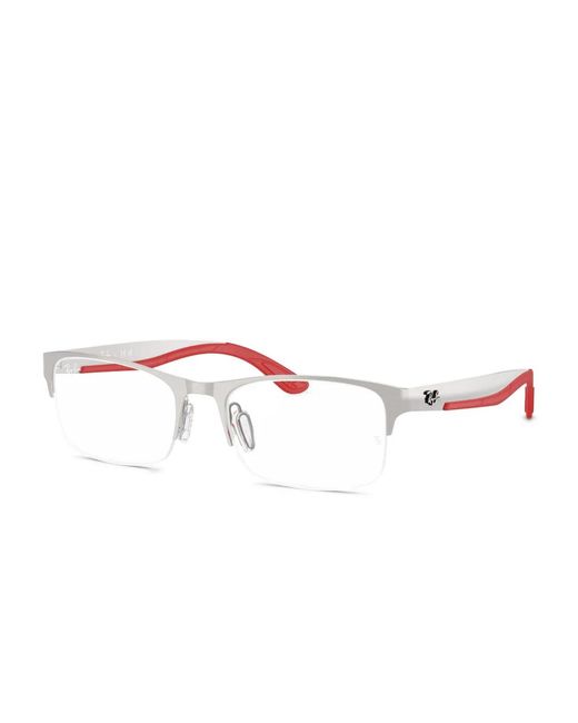 Ray-Ban White Rb7551 Rectangle Glasses