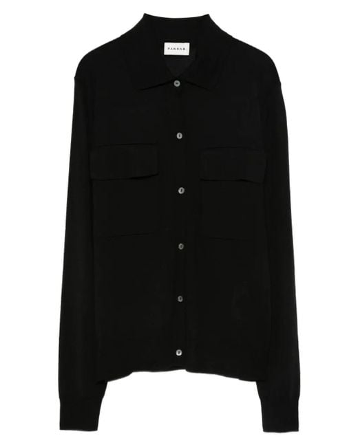 P.A.R.O.S.H. Black Buttoned Cardigan