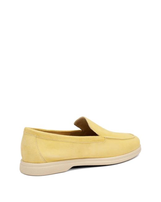 Frau Metallic Mocassins En Daim À Design Déstructuré