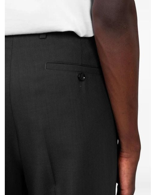 AMI Black Button Fastening Trousers