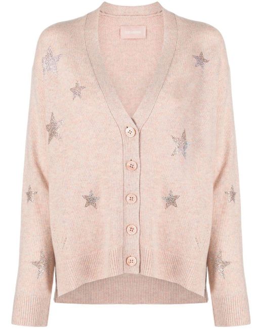 Zadig & Voltaire Star-embellished Cashmere Cardigan | Lyst Canada