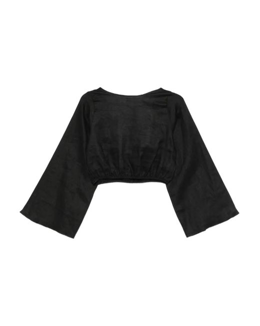 Cala De La Cruz Black Marina Cropped-Top