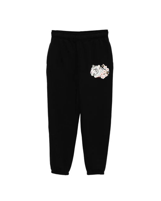 Melt Black Tiger-Patch Track Pants for men