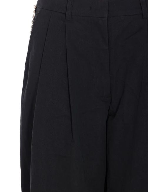 Pantaloni A Vita Alta Con Cristalli di Essentiel Antwerp in Black