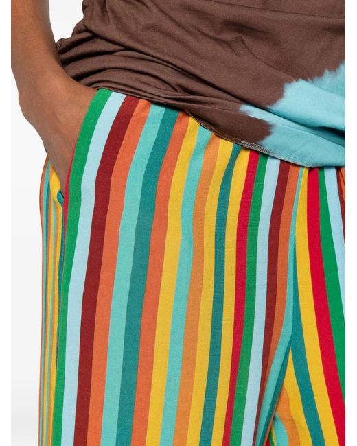 Simon Miller Green Nella Striped-Pattern Palazzo Pants