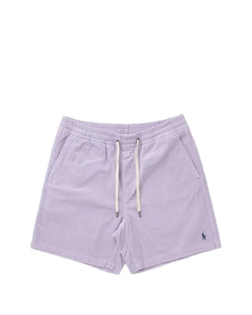Polo Ralph Lauren Purple Flat Front Shorts for men
