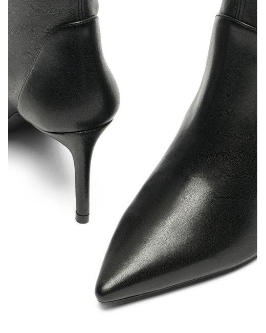 Stuart Weitzman Black Knee-High Pointed-Toe Boots