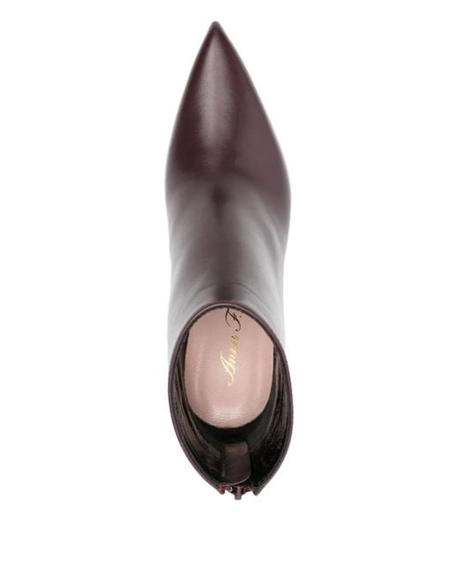 Anna F. Brown Stiefel mit spitzer Kappe 80mm