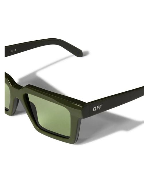 Off-White c/o Virgil Abloh Green Square Shape Sunglasses