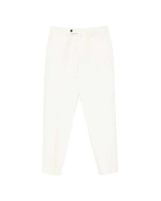Berwich White Buttoned Trousers for men