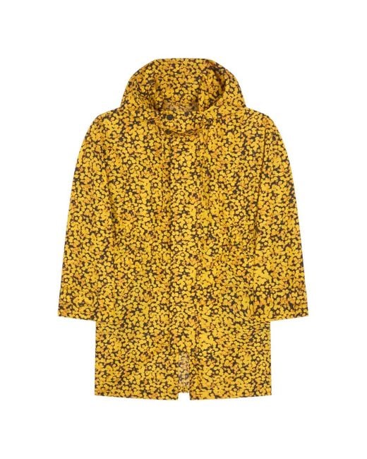 Dries Van Noten Yellow Oversized Printed Parka for men