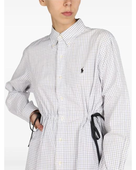 1/OFF Geruite Jurk in het White