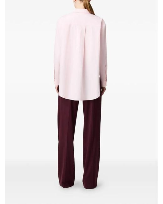 Another Tomorrow Pink Pleat-Back Shirt
