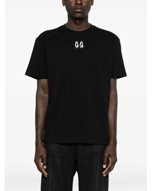 44 Label Group Black Graphic Print T-Shirt