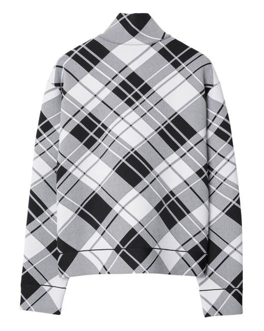 Burberry Gray Checked Lightweight Jacket for men