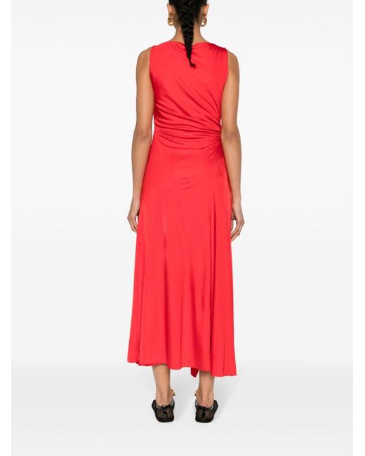 Lanvin Red Stretch-Design Dress