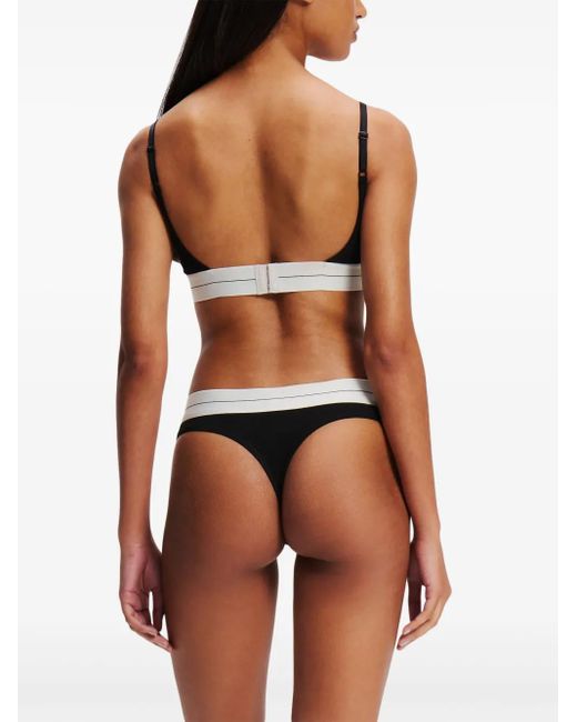 Karl Lagerfeld Black Hotel Karl Thongs