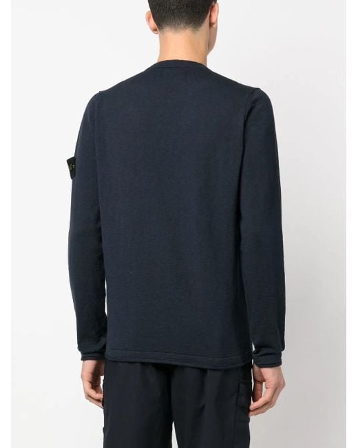 Stone Island Pullover Mit Logo-Patch in Blue für Herren