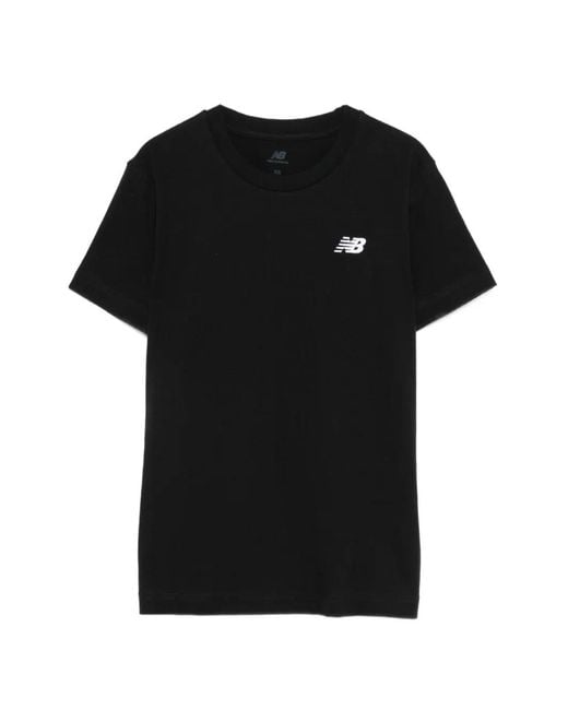 New Balance Black Logo-Embroidered T-Shirt