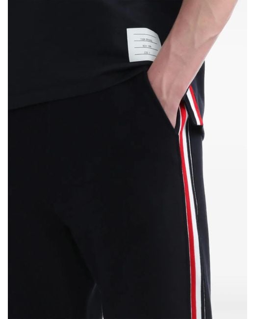 Thom Browne Blue Rwb Stripe Loopback Track Pants for men