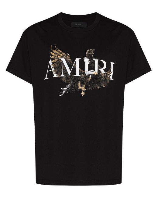 メンズ Amiri ロゴ プリント Tシャツ Black